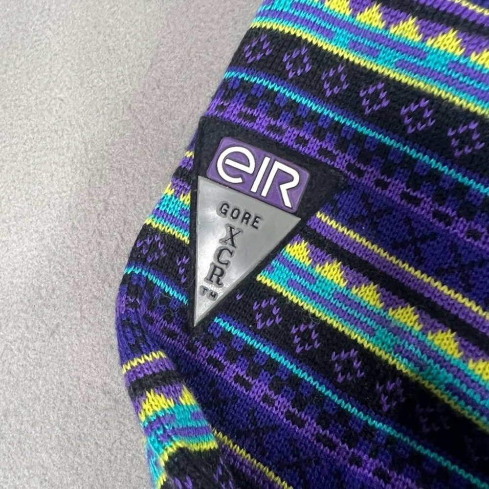 EIR Sports Sweater 1/4 Zip‎ Unisex Medium Gore XCR Fair Isle 80s Vintage Lined - Picture 4 of 11